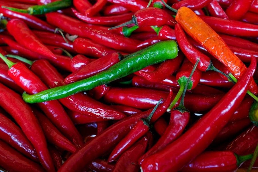 Photo green peppers