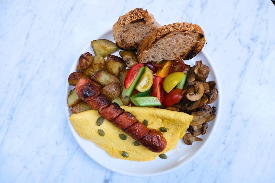 Photo high protein breakfast