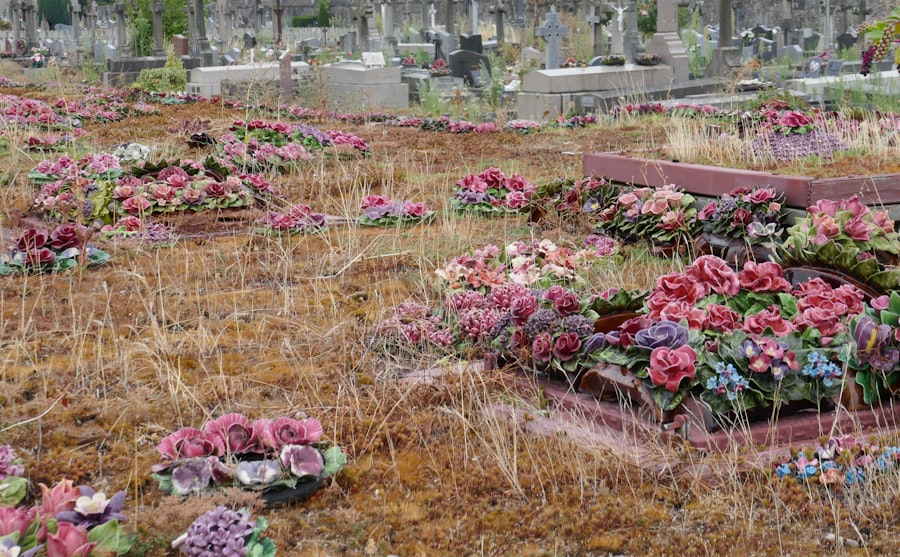 Photo burial arrangements