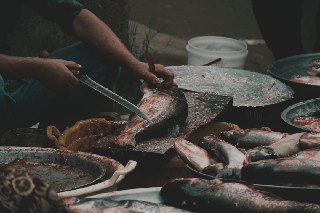 Photo cook fish skin