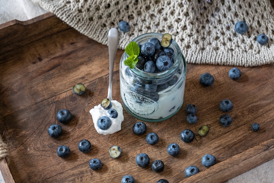 Photo collagen with greek yogurt